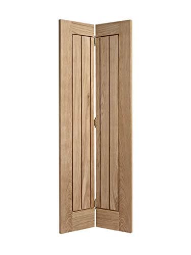 Image of LPD Unfinished Oak Mexicano Bi-fold Imperial Size Internal Door 78x30inch / 1981x762x35mm