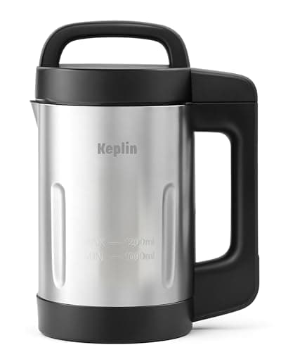 Image of Keplin 3-in-1 Soup Maker & Blender 1.2L- Blend & Juice Functions, 3-5 Portions of Smooth & Chunky Soup, Keep Warm Mode, Auto-Stir & Overspill Sensor, Press Button Control, Easy Clean- 2 Year Warranty