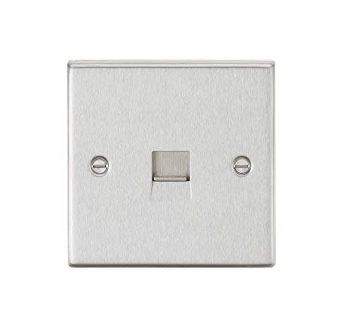Image of Telephone Extension Outlet - Square Edge Brushed Chrome