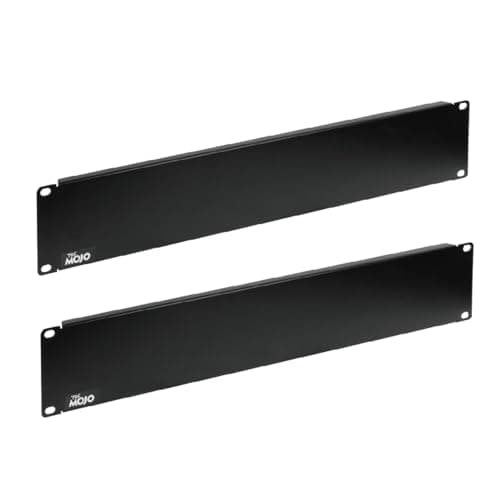 Image of Tecmojo 2U Blank Panel,Rack Mount Plate for 19inch Server Rack,Network Rack,Enclosures and Cabinets,Solid,Black(2 Pack)