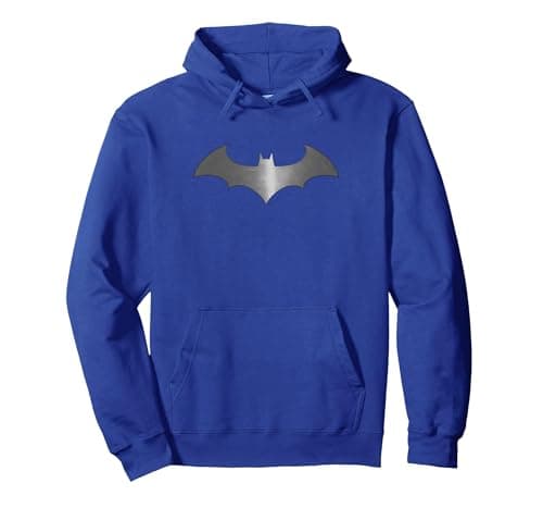 Image of DC Batman Logo Modern Pullover Hoodie, Adult Unisex, Royal Blue, Medium