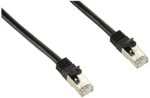 Image of StarTech.com N6SPAT50CMBK 0.5 m Cat6 Patch Cable, Shielded (SFTP) Snagless Gigabit Network Patch Cable, Black Cat 6 Ethernet Patch Lead