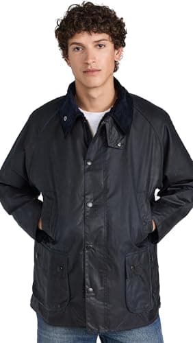 Image of Barbour Men's Bedale Wax Jacket, Blue (Navy 000), 42