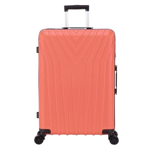 Image of DK Luggage Large 28" Hard Shell Suitcase ABS101 Lightweight ABS 4 Wheel Spinner (Peach, 28" Large)