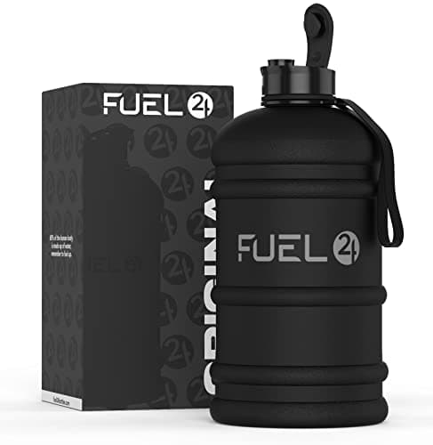 Image of Fuel24 Jug - 2.2 Litre Water Bottle - Extra Strong Flex Material (Plastic) - Drop Proof, Pop or Straw Cap Options - 2.2L Large Gym Sports Bottle, BPA FREE