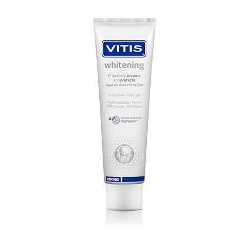 Image of Vitis Whitening Toothpaste 100ml with Hydroxyapatite – Enamel Repair & Protection, Anti-Stain Whitening, Sensitive Teeth Care, Fluoride, Daily Use