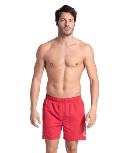 Image of ARENA Men's Fundamentals Logo R Beach Boxer Red-White