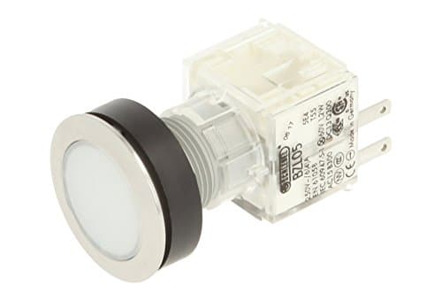 Image of Schlegel 23.000.432 Push Button, Silver-Coloured, Clear Button Cap, Illuminated Push Contact Transmitter, 1 Opener, 24 V LED