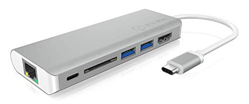 Image of ICY BOX USB-C Laptop Docking Station (6-in-1) with 1x HDMI (4K 30Hz), 3x USB 3.0 HUB, 100W Power Delivery, Gigabit Ethernet, Card Reader