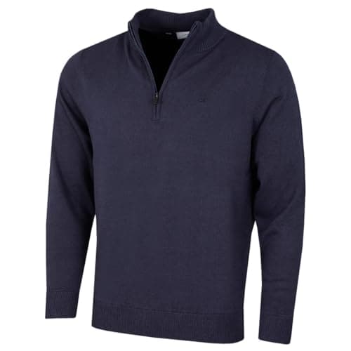 Image of Calvin Klein Mens Campus 1/2 Zip Sweater - Denim/Navy - M