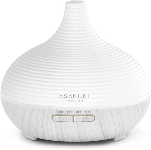 Image of ASAKUKI Diffuser 300ml, Large Capacity Aromatherapy Ultrasonic Cool Mist Essential Oil Diffuser with 7 LED Lights, 4 Timer, Auto Shut-Off Function for Home Bedroom Office