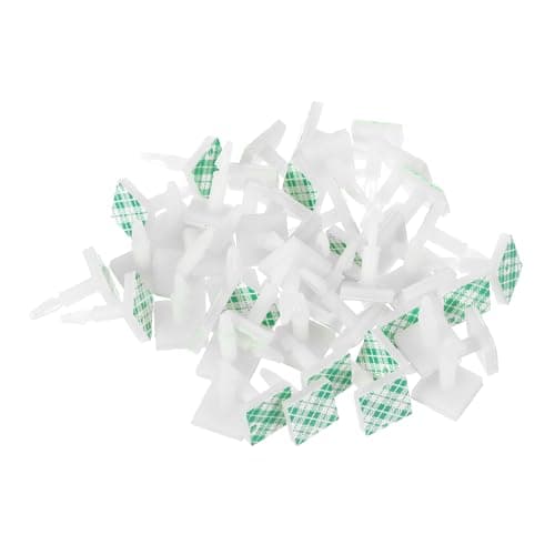 Image of sourcing map 50Pcs Adhesive PCB Spacer, Sticky Nylon Insulated Standoffs for PCB Board Support, Supporting Height 0.49", Fits PCB Hole Dia 3mm to 3.2mm, White