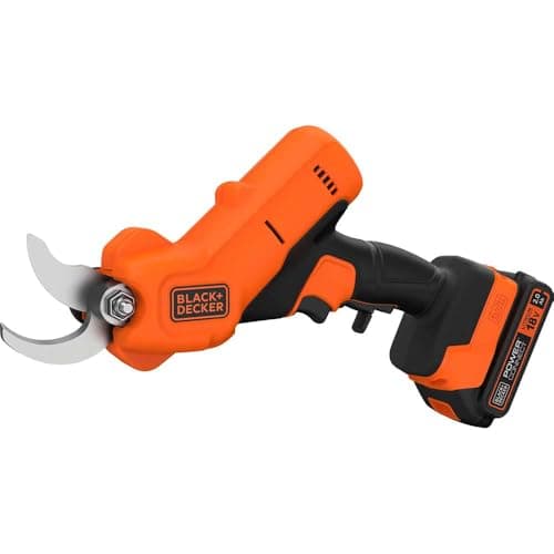 Image of Black+Decker 18v Power Pruner with 25mm Cutting Capacity Includes 1x 2Ah Battery and 1x Charger