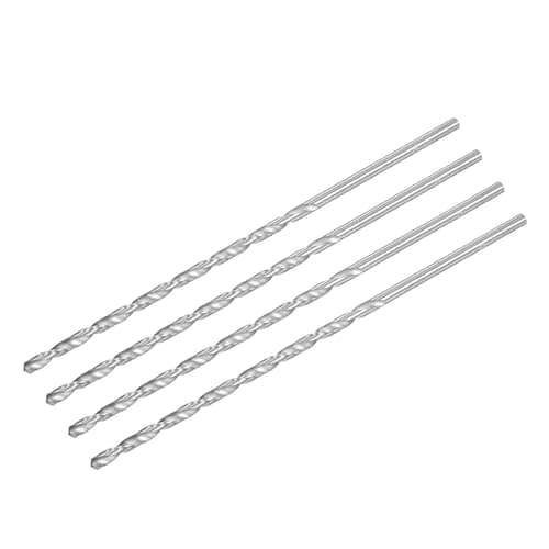 Image of TA-VIGOR 4Pcs 4mm Extra Long Twist Drill Bits, 160mm Length High-Speed Steel HSS Straight Shank Spiral Drill Bits for Wood Metal Aluminum Plastic
