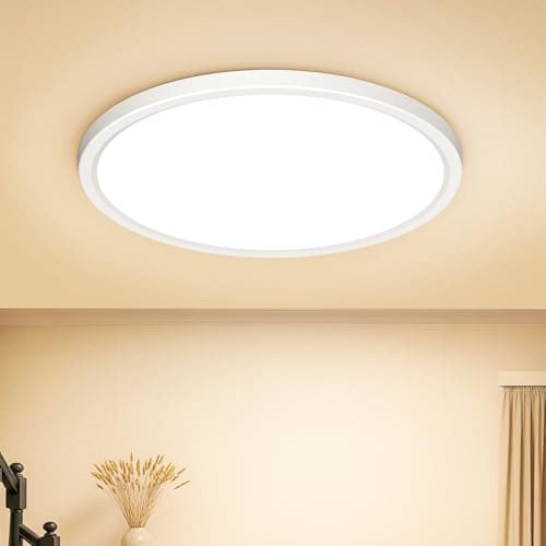 Image of ONEWEST LED Ceiling Lights, 30CM 2400LM Modern Round Bathroom Light With Adjustable 3 Color Temperature 3000K/4000K/6500K, IP54 Waterproof, Flush Ceiling Light For Bathroom, Kitchen, Bedroom, Hallway.