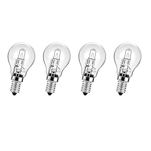 Image of Ruiandsion 4pcs E14 Halogen Light Bulbs 42 Watt 220V 230V 250V 110-250V E14 Screw Base Warm White for Chandeliers Pendants Cabinet Microwave Ovens Lights