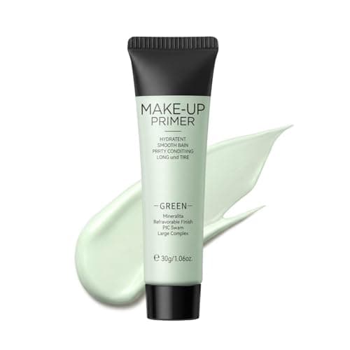 Image of Green Colour Corrector Face Primer Makeup – Lightweight Concealer Green Primer for Mature Skin, Matte-Looking Makeup Finish, Extended Wear Soft Texture, Smooth Pores
