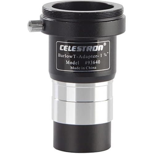Image of Celestron 93640 1.25 Inch Universal Barlow and T-Adaptor, Silver/Black