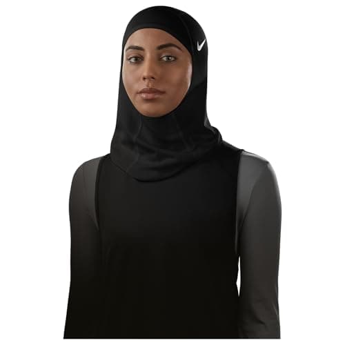 Image of NIKE PRO HIJAB 2.0 BLACK MEDIUM- LARGE