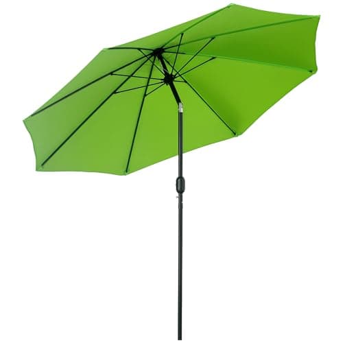 Image of Outsunny 2.7M Garden Parasol Umbrella with Glass Fibre Ribs and Aluminium Frame, Tilting Sun Shade Shelter Canopy, Light Green