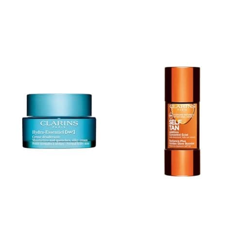 Image of Bundle of Clarins Hydra-Essentiel [HA2] Silky Cream 50ml + Clarins Radiance-Plus Golden Glow Booster for Face 15ml