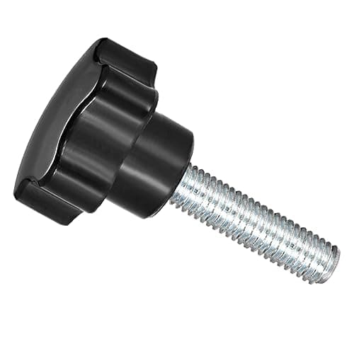 Image of CoCud Star Clamping Knobs, M10 x 40mm Male Thread 38mm Head, Plastic Thumb Screw Grip Hand Knobs Threaded Bolt Black - (Applications: for Lathe Machinery), 1-Piece
