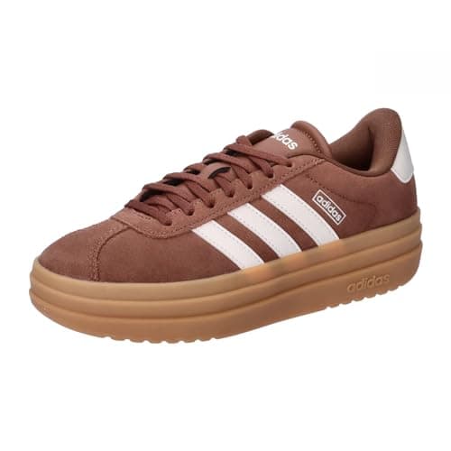 Image of adidas Women's Vl Court Bold Shoes, preloved Brown/Chalk White/Wonder Beige, 4 UK