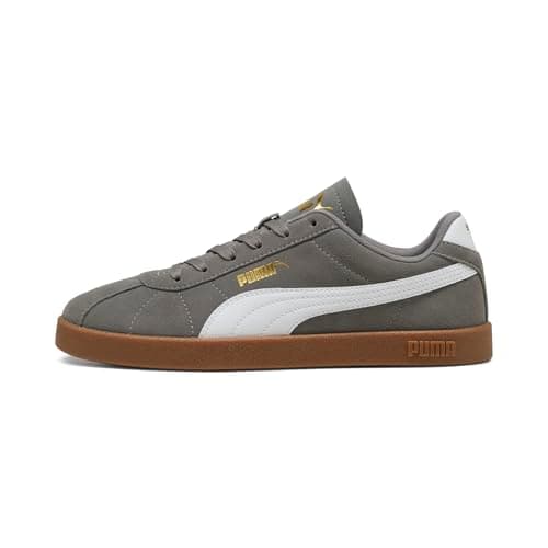 Image of PUMA Unisex Club II Trainers, Cast Iron-PUMA White, 6 UK