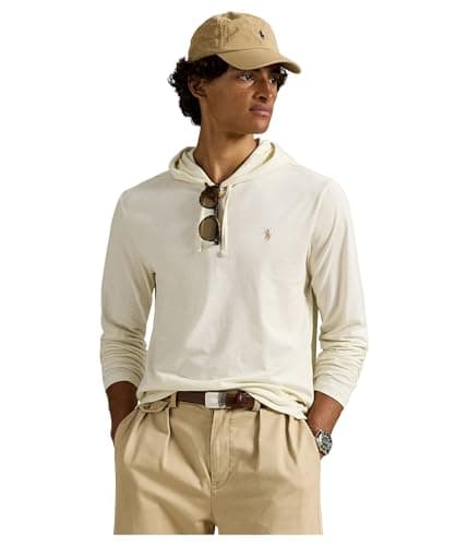 Image of Polo Ralph Lauren Men's Jersey Hooded T-Shirt, Parchment Cream, S