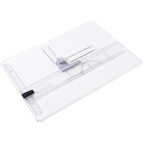 Image of A3 Drawing Board Set Lightweight Parallel Motion Drawing Table with Adjustable Measuring Accessories for Technical Drawings and Sketching