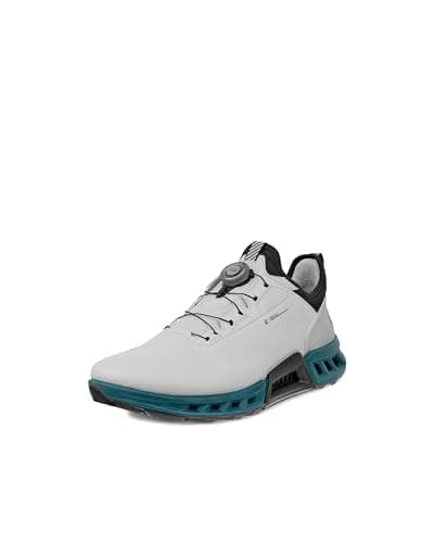 Image of ECCO Mens Biom C4 Boa Spikeless Golf Shoes - Concrete/Baygreen - UK 9-9.5