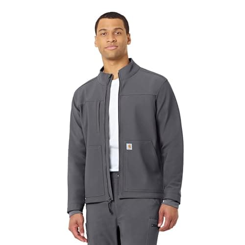 Image of Carhartt Men's Fluid Resistant Fleece Jacket, Pewter, XL (Pack of 3)