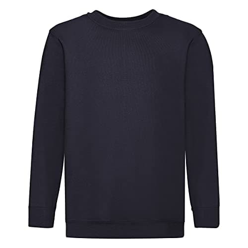 Image of FRUIT OF THE LOOM Kids Classic Set-in Sweatshirt Jumper SS201 (9/11 Years, Deep Navy)