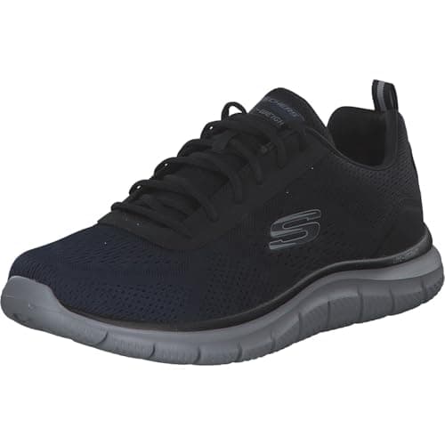Image of Skechers Men's Track Ripkent Trainers, Navy Mesh/Black Trim, 10 UK