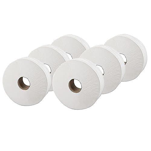 Image of 2Work Jumbo Toilet Roll 2-Ply White 92mmx410m Core 76mm (Pack of 6) 2W70203