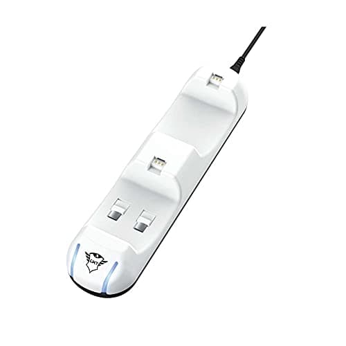 Image of Trust Gaming GXT 251 Duo Charging Station for PS5 Controllers, DualSense Charging Dock, USB Powered, Twin Docking Station, PlayStation 5 Accessories Controller Charger - White