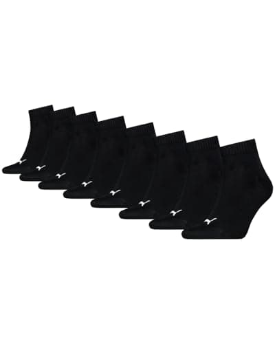 Image of PUMA 8 Pairs 6+2 Pairs Quarter Socks Black 6-8 (39/42)