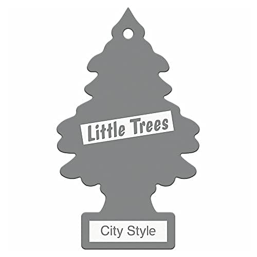 Image of Little Trees Air Freshener Tree MTR0077B City Style Fragrance For Car Home Boat Caravan - 24 Pack, Grey