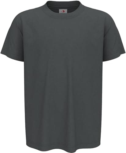 Image of LE11 100% Cotton Unisex Classic T-Shirt 155 Kids – Cotton Plain Short Sleeve Tops | Comfortable, Breathable & Durable Tees (UK, Age, 3 Years, 4 Years, Regular, Slate Grey)