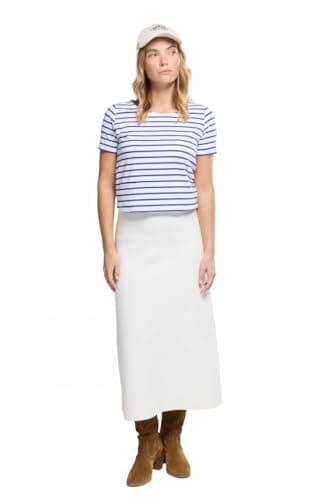Image of Armor Lux Women's Marinière hoëdic Héritage Femme T-Shirt Not Applicable, White (Dw5 Blanc/Etoile Dw5), 16 (Manufacturer Size: 4)