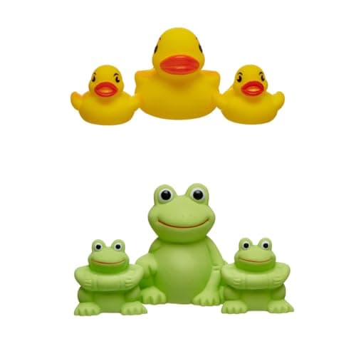 Image of Vital Baby Splash Ducks and Frogs Bath Animals, Fun Water Squirters for Bathtime, Colour Learning & Imaginative Play, BPA-Free