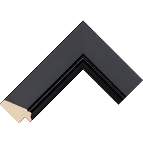 Image of Customisable Bezel/Frame compatible with the Samsung Frame TV (55 inch) - Black Frames (Angled Black 50mm)
