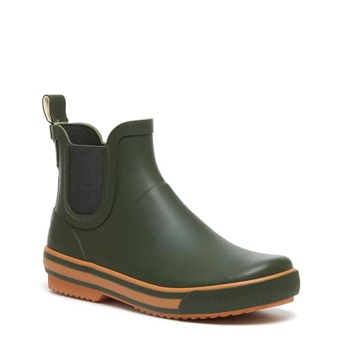 Image of Rocket Dog Women's Rainbow Rubber Rain Boot, Green, 5 UK