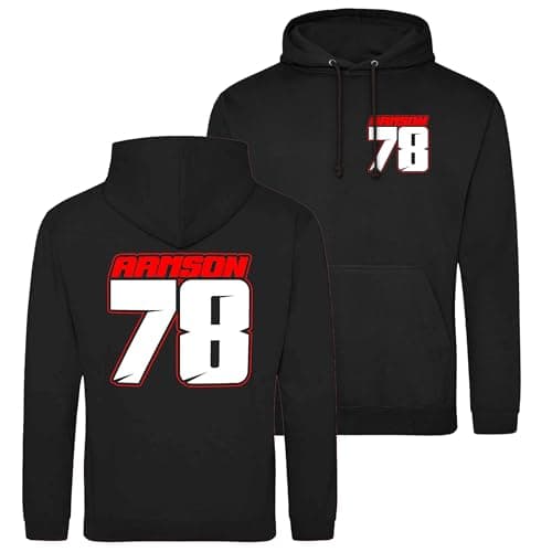 Image of Purple Print House Custom Adults Motocross Hoodie Name & Race Number Hoody Personalised MX Dirt Bike Racing Pits Track Day Practice Jumper Men Women, L, Black