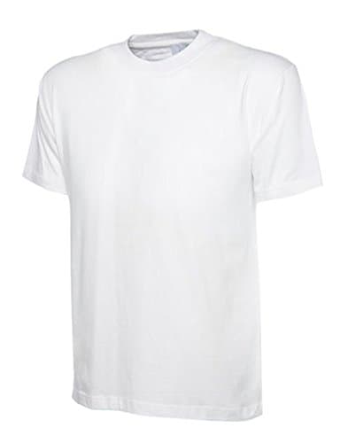 Image of 247-Clothing Ladies Loose Fit Plain T Shirt 100% Cotton Premium Unisex Top, White, UK 28