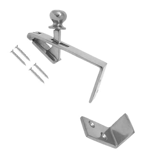 Image of TERF® Polished Chrome Counter Flap Catch and Stay Bar Shop Counterflap Catch including Fixing Screw - Pack of 1