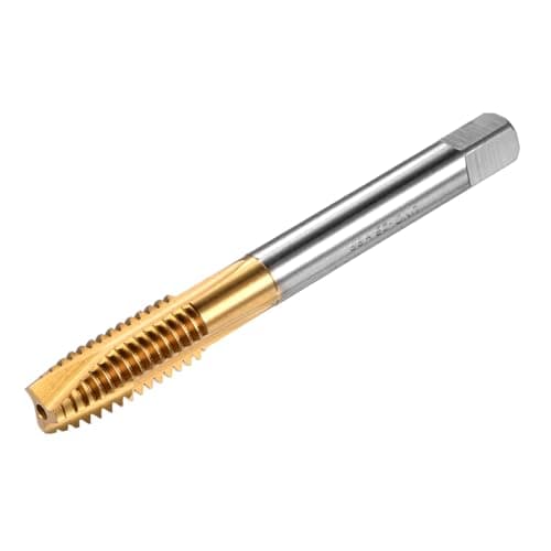Image of M METERXITY 1-Pack 3/8-16 UNC Thread Tap, HSS Titanium Coated 79mm Length Straight Flute Right Hand Thread Screw Tapping Tool for Drilling/Milling Machines/CNC Machine Tools