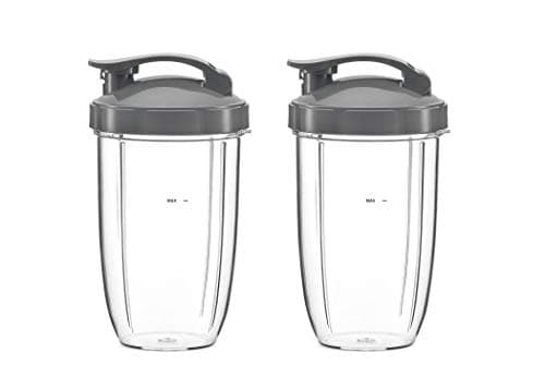 Image of Poweka 24oz Tall Cups Compatible with Nutribullet Accessory Kit with Flip Top To-Go Lid for Compatible with NutriBullet 600W/900W Blender Juicer Spare Parts