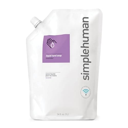 Image of simplehuman CT1022 1L Lavender Hand Wash Liquid Soap, Moisturising, Suitable for Sensitive Skin, Hypoallergenic (DEA, Sulphate and Paraben Free), Biodegradable, Liquid Soap Dispenser Compatible