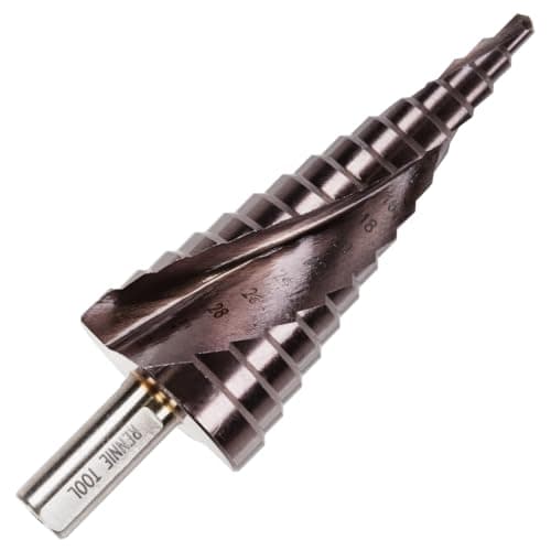Image of RENNIE TOOLS - 4-32mm HSS Cobalt Spiral Flute Step Cone Drill/Hole Cutter For Metal, Stainless Steel And Hard Metals. M35 8% Cobalt